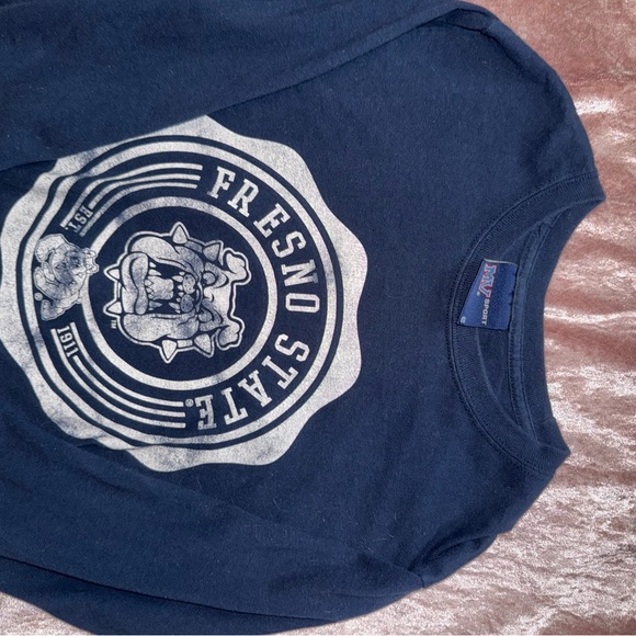Fresno State Bulldogs small Navy and Gray long sleeve and tank top - Picture 3 of 6